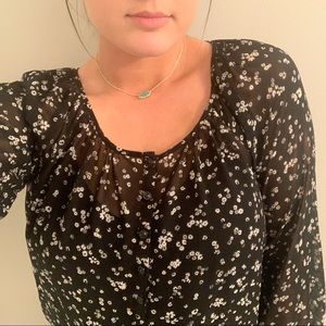 Sheer Floral Blouse